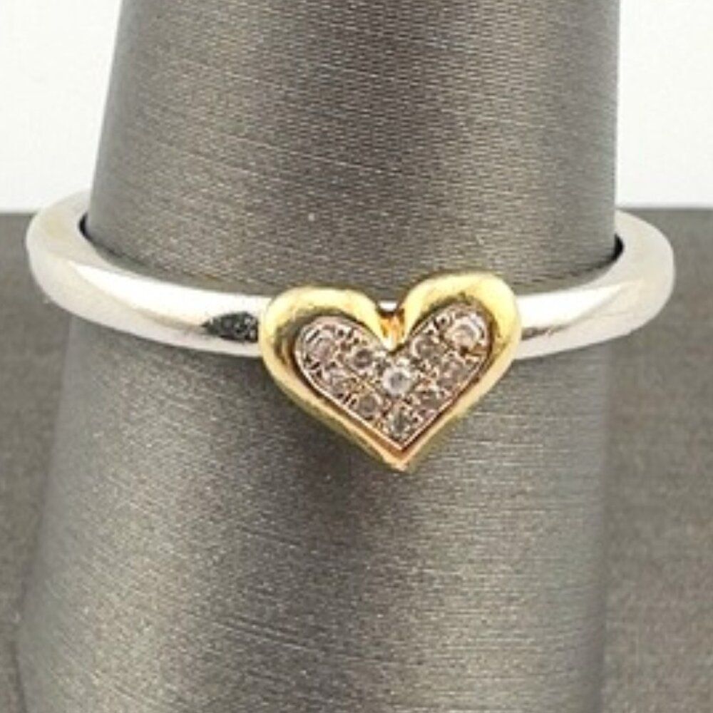 Stackable Expressions Sterling Silver Heart Diamo… - image 2